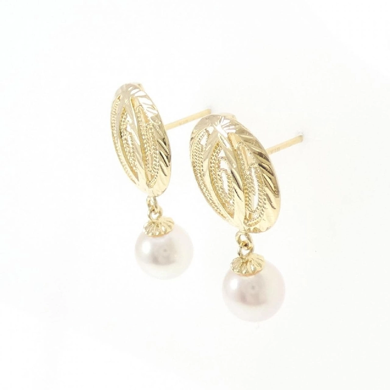 K18YG Bông tai ngọc trai Akoya 6.8mm - Hàng hiệu Chính hãng 870520