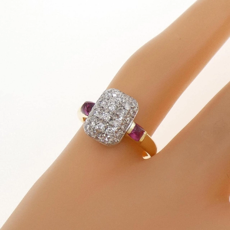 Nhẫn ruby K18YG/PT900 0.27CT 669672