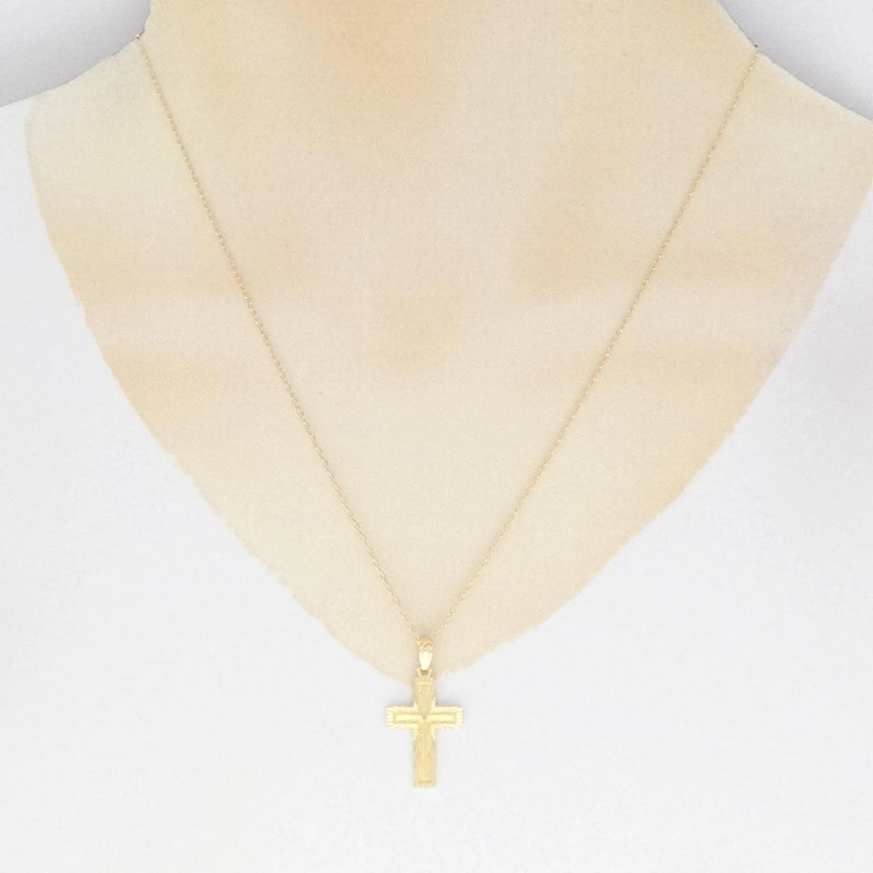 K18YG Dây chuyền hình chữ thập - Hàng hiệu Chính hãng 866305