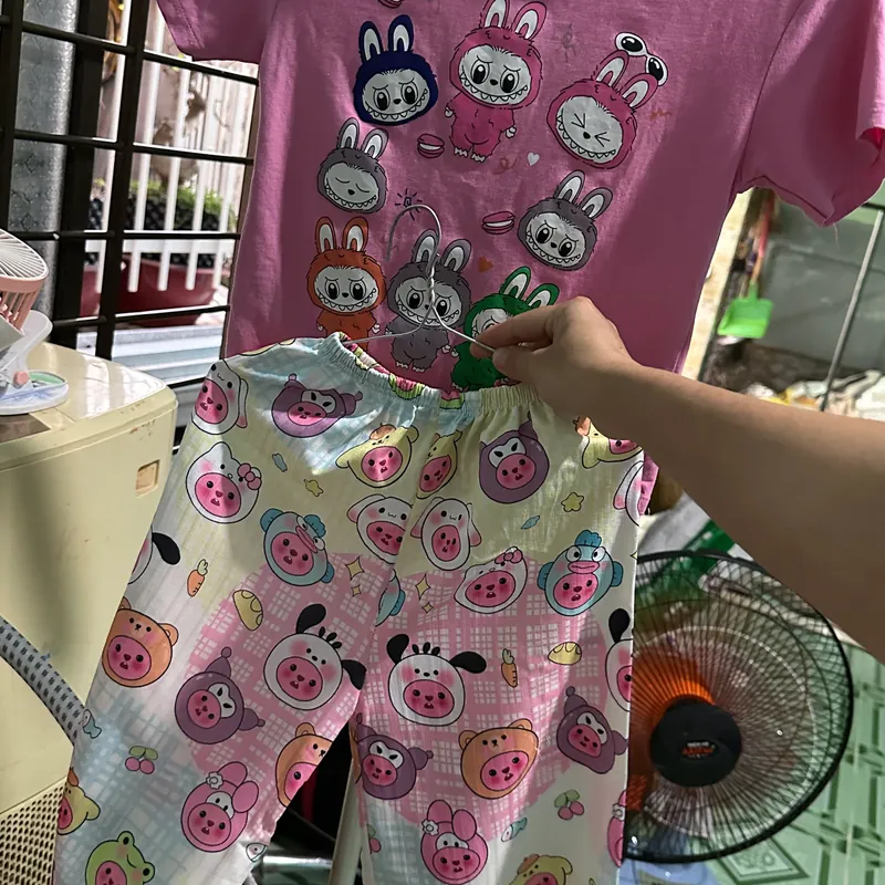Combo bộ labubu size (16 đến 20kg )và bộ áo dây cho bé gái(15 đến 17 kg) 564637