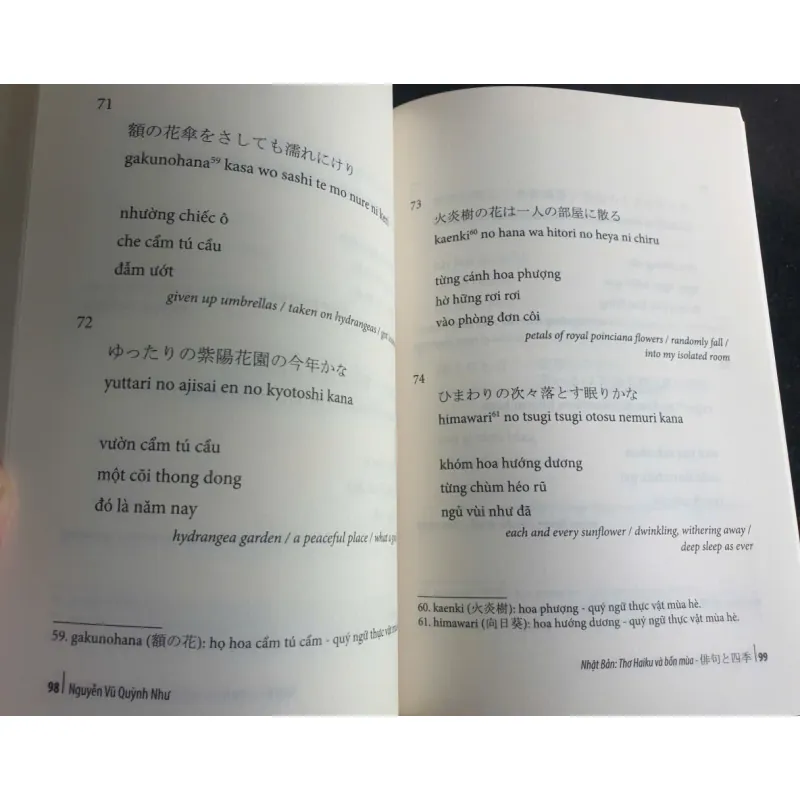 Nhật Bản 'Thơ Haiku và bốn mùa' của Nguyễn Vũ Quỳnh Như mới 90% 698990