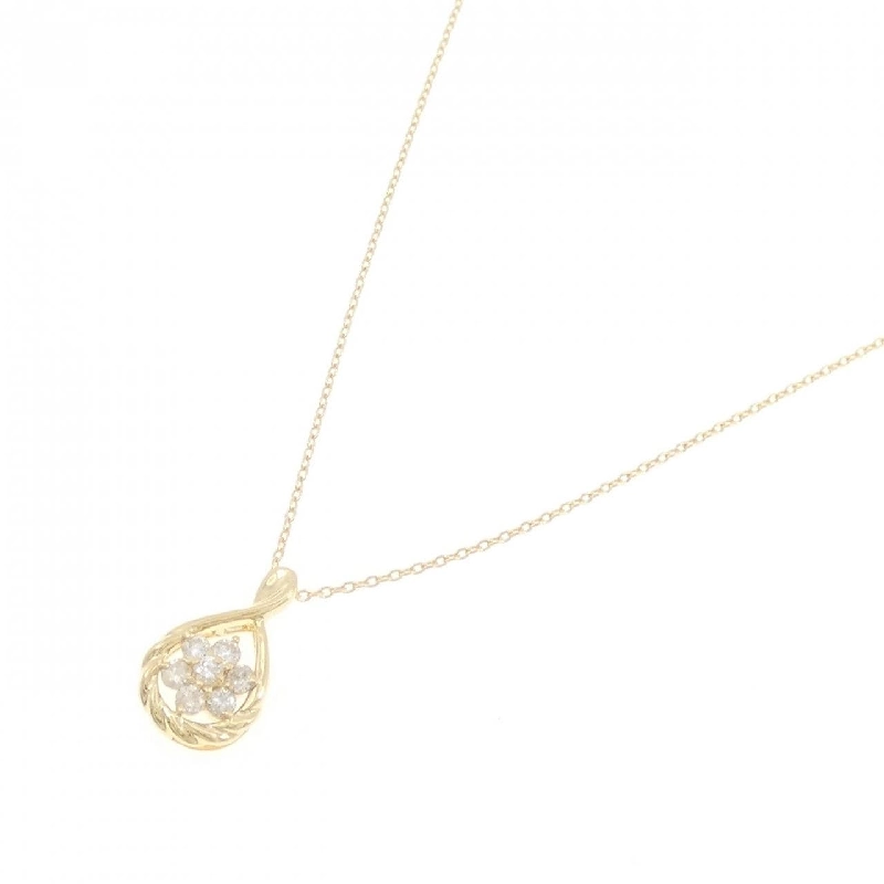 K18YG Hoa Hồng Kim Cương Dây Chuyền 0.2CT - Hàng hiệu Chính Hãng 860789