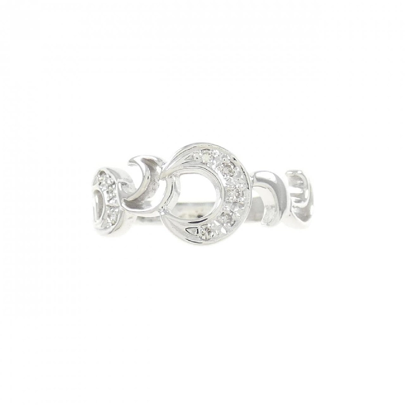 Nhẫn nhẫn hồng kim cương K18WG 0.04CT 670480