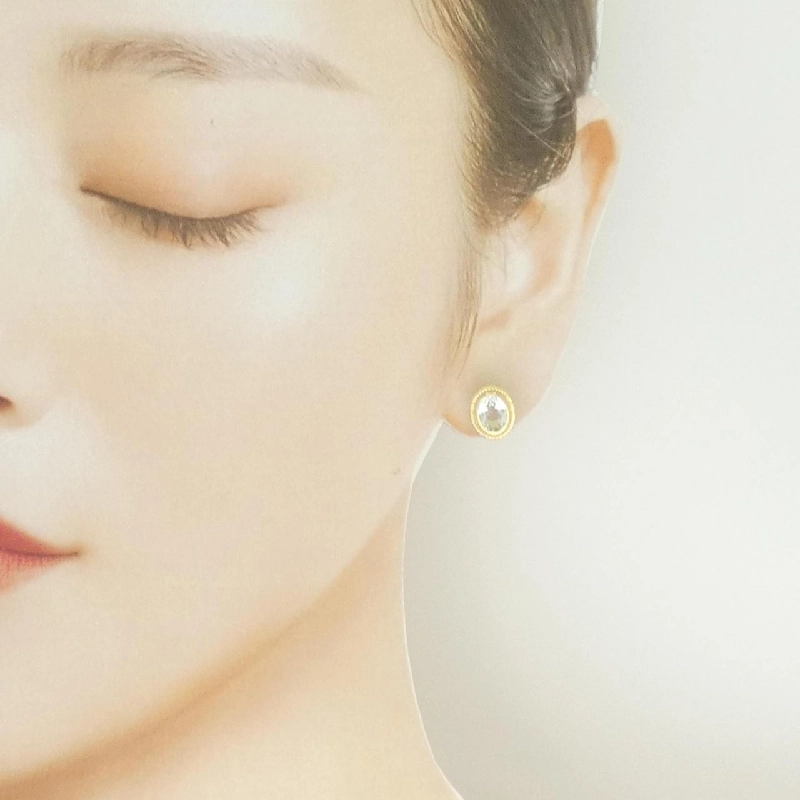 K18YG Aquamarine Bông tai - Hàng hiệu Chính hãng 874657