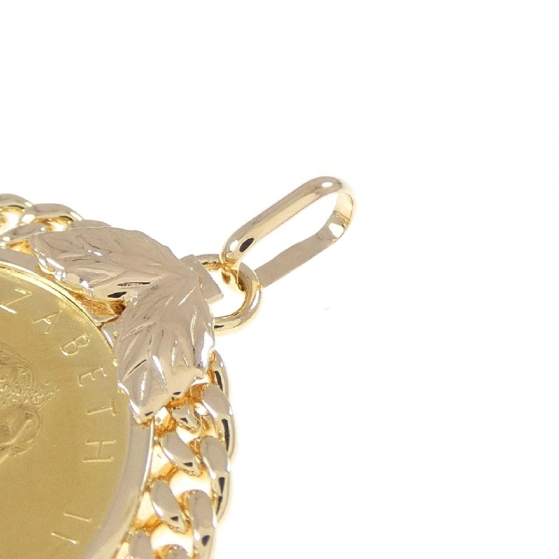 K18YG(枠) Mặt dây chuyền đồng xu - Hàng hiệu Authentic 865913