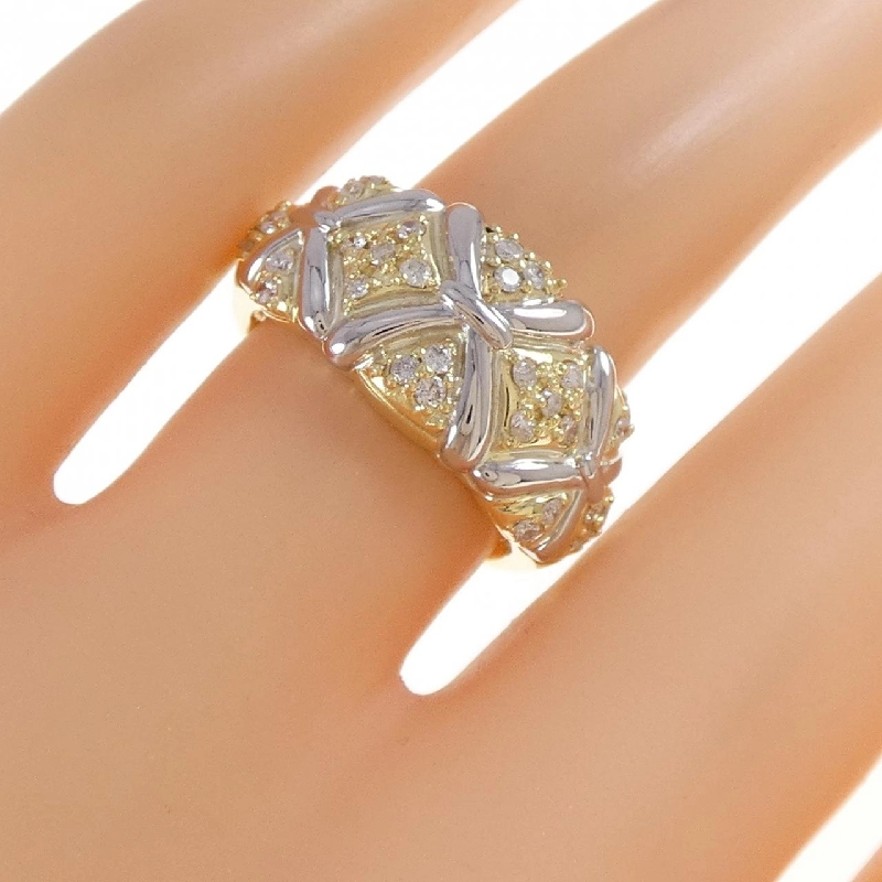 Nhẫn kim cương K18YG/PT900 0.30CT 667378