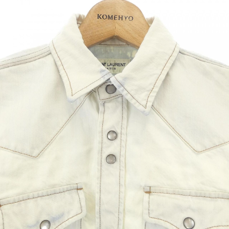 【Mã giảm giá】Áo khoác denim SAINT LAURENT 641173