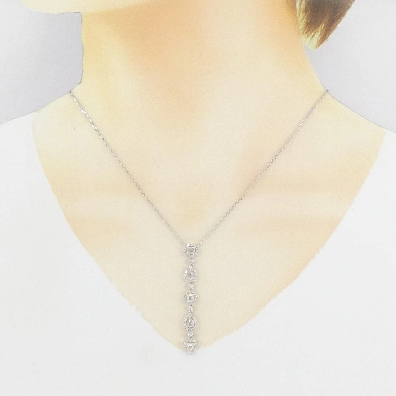 K18WG Dây chuyền kim cương 0.85CT - Hàng hiệu Authentic 863331