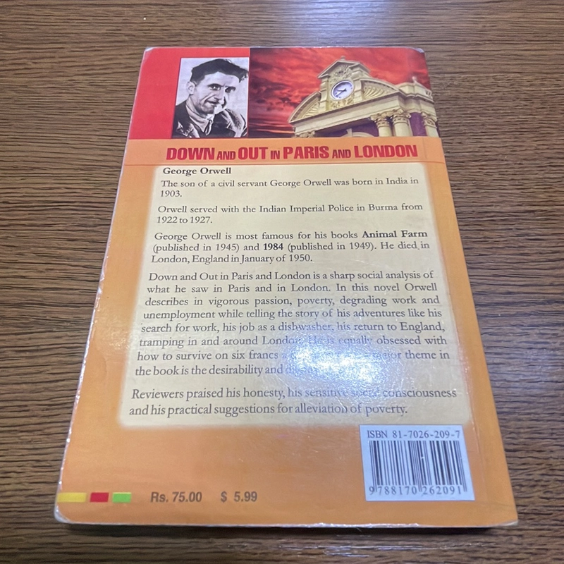 Down and out in Paris and London George Orwell 392204