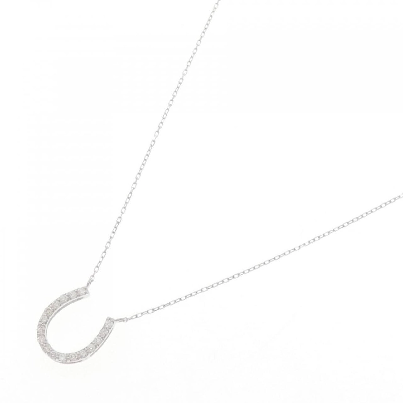 K18WG Mặt dây chuyền hình móng ngựa kim cương 0.20CT - Hàng hiệu Chính hãng 857306