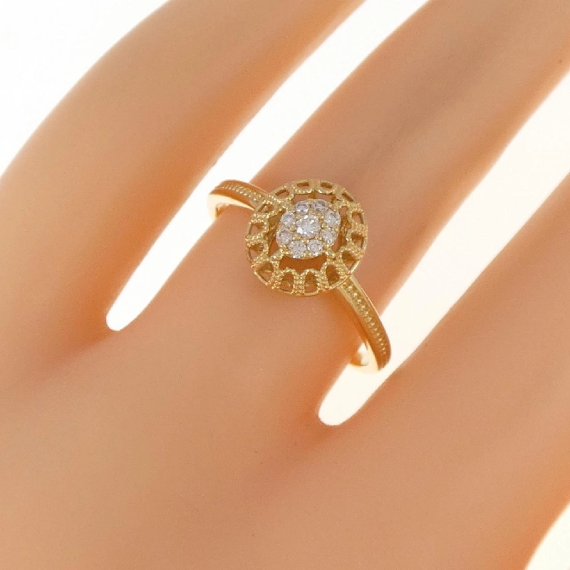 Nhẫn kim cương K18YG 0.10CT 670951