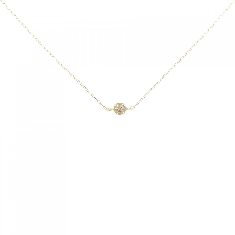 K18YG Solitaire Dây chuyền kim cương 0.05CT - Hàng hiệu Chính hãng 857500