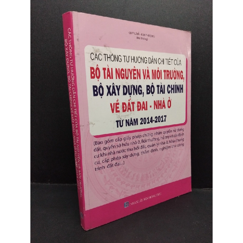 Các thông tư hướng dẫn chi tiết của bộ tài nguyên và môi trường mới 80% bẩn ố nhẹ HCM2606 Quý Lâm GIÁO TRÌNH, CHUYÊN MÔN 192945