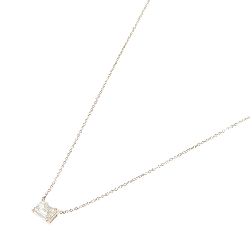 Dây chuyền kim cương K18PG 1.009CT VLY SI2 cắt hình Emerald - Hàng hiệu Chính hãng 874989