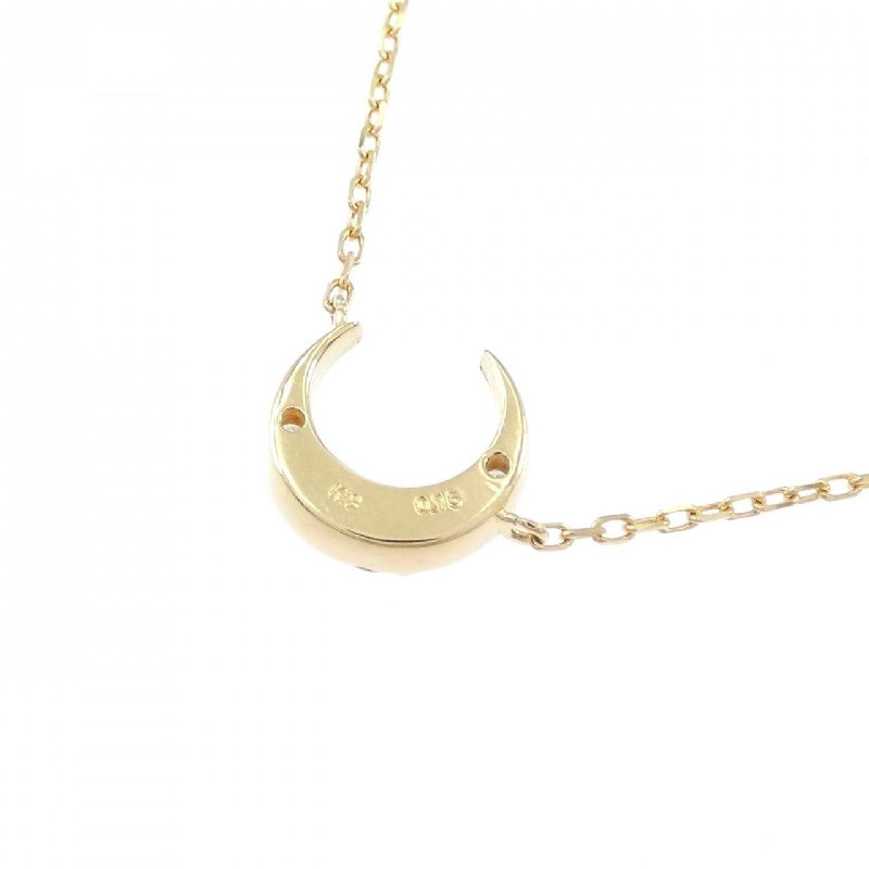 K18YG Mặt trăng Kim cương Dây chuyền 0.15CT - Hàng hiệu Chính hãng 858455