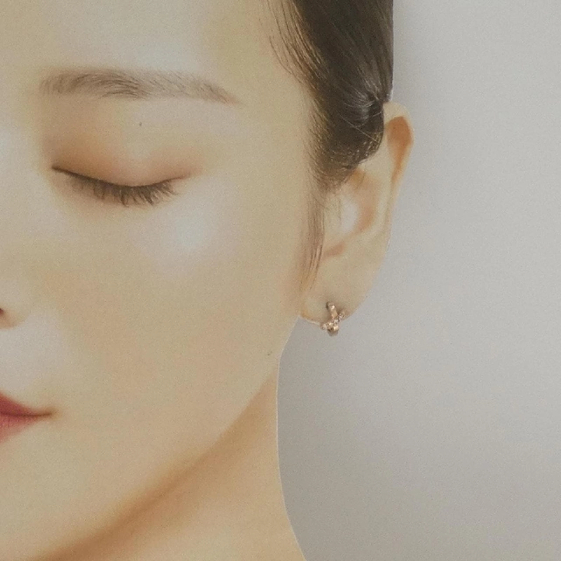 K10PG Bông tai kim cương 0.05CT một bên - Hàng hiệu Authentic 863310