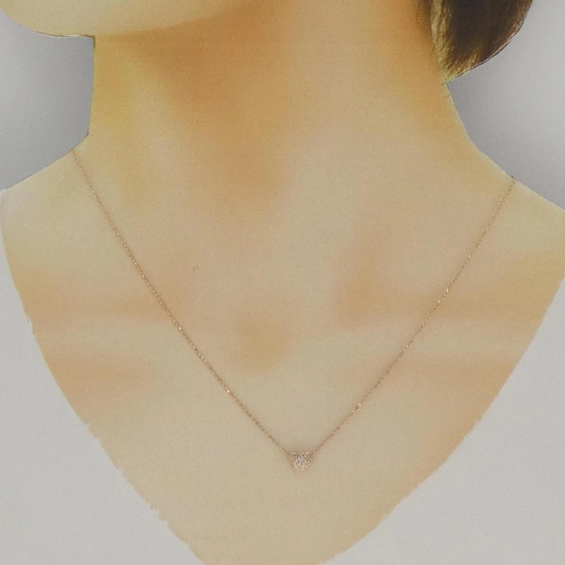 K10PG Dây chuyền kim cương hình trái tim 0.06CT - Hàng hiệu chính hãng 860013