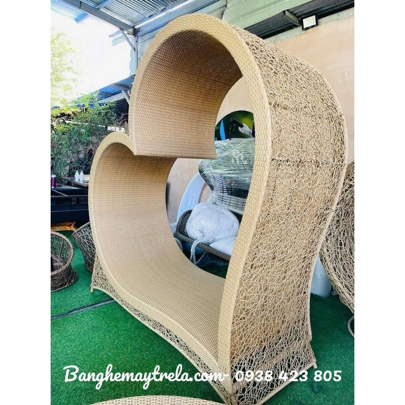 Ghế tổ chim mây tre chụp hình 471105