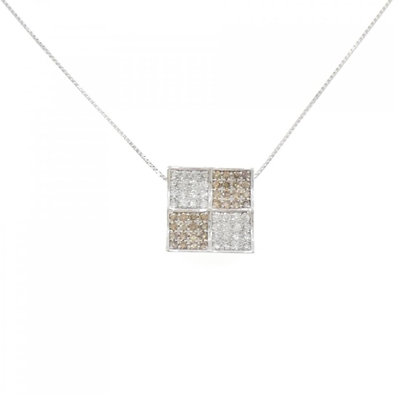 K18WG Pave Diamond Necklace 1.09CT - Hàng hiệu Authentic 866797