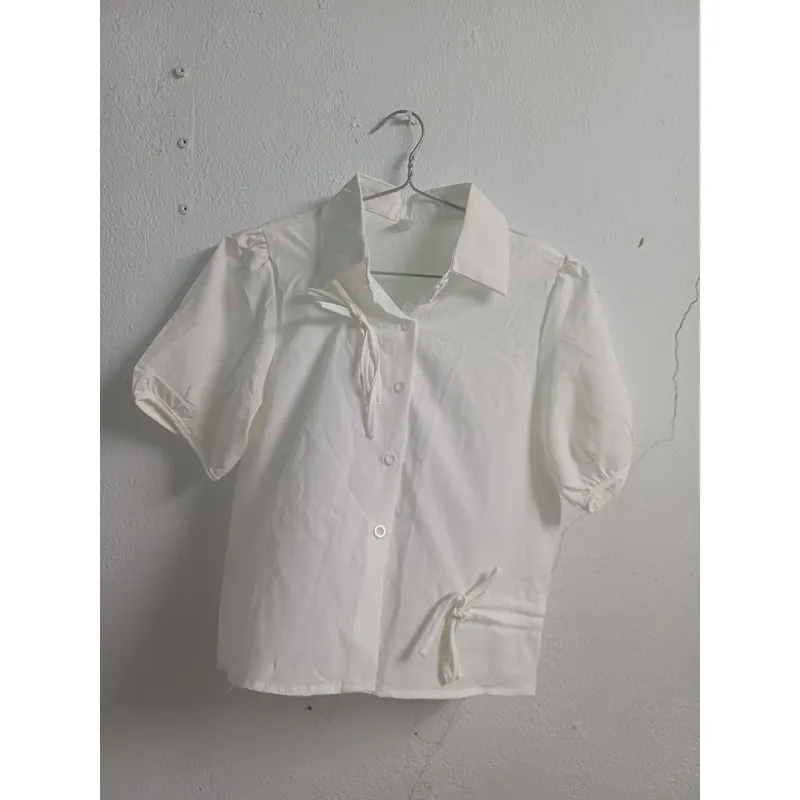 ÁO CROPTOP SƠ MI KIỂU NỮ - TRẮNG 739531