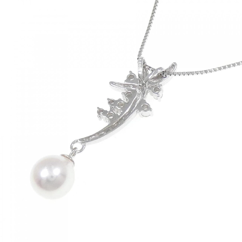 K18WG Dây chuyền ngọc trai Akoya 7.8mm - Hàng hiệu Chính hãng 857386