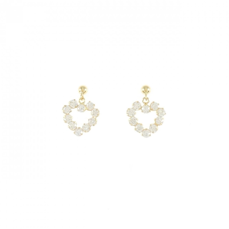 K18YG Bông tai hình trái tim - Hàng hiệu Chính hãng 871515