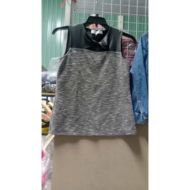 Áo vải bố phối hợp với vải da 728515