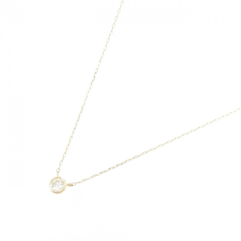 K18YG Solitaire Dây chuyền kim cương 0.10CT - Hàng hiệu Chính hãng 865004