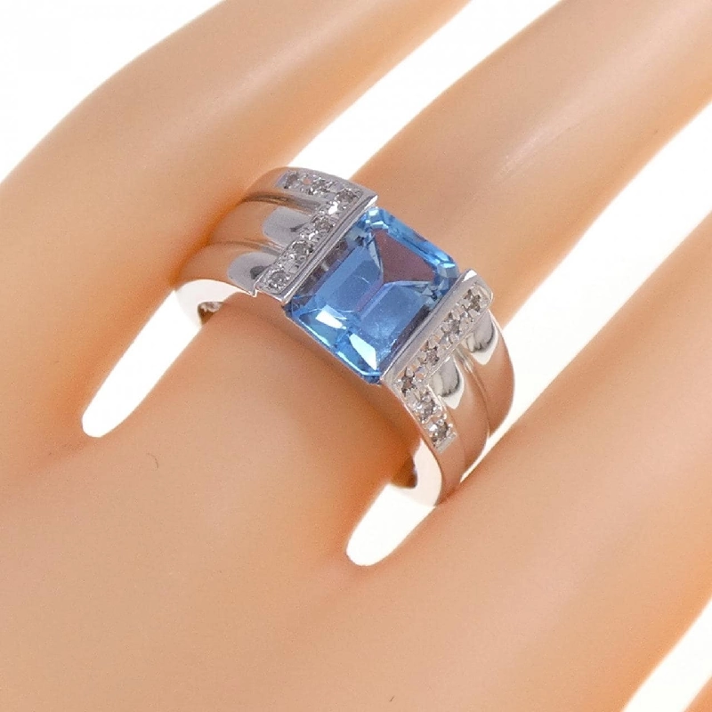 Nhẫn Blue Topaz K18WG 666175