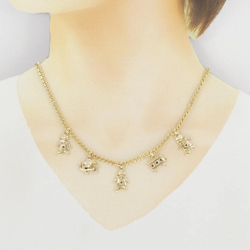 Dây chuyền đá màu 750YG - Hàng hiệu Authentic 859997