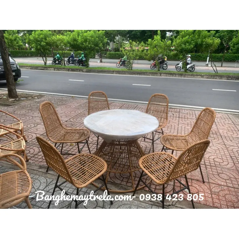 Ghế cafe mây nhựa giá rẻ 660073