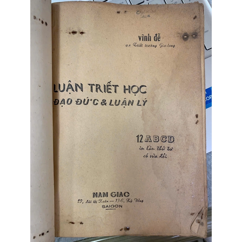 LUẬN TRIẾT LUẬN LÝ VÀ ĐẠO ĐỨC LỚP 12 ABCD - VĨNH ĐỄ 547518