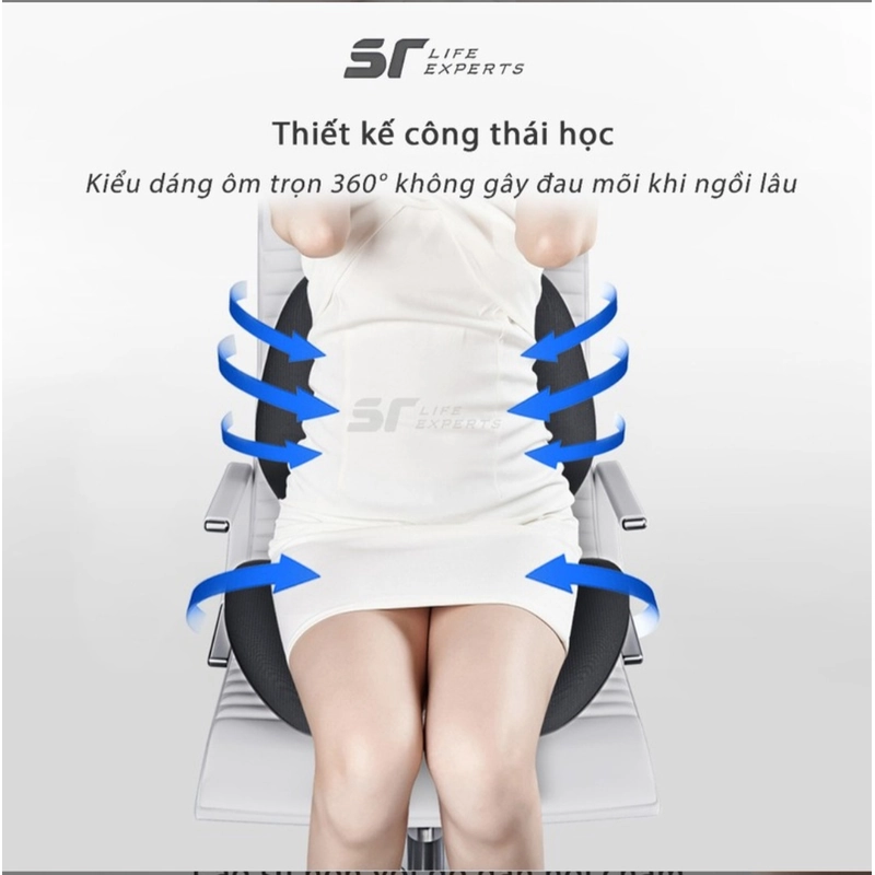 Ghế massage chườm nóng, giảm áp lực thắt lưng. 367244