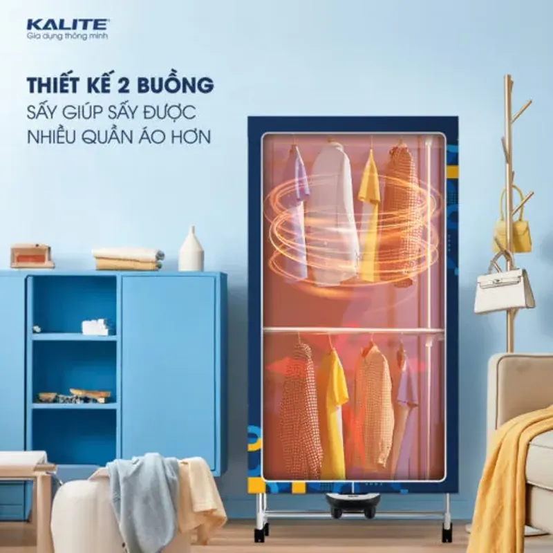 Tủ sấy quần áo đa năng KALITE KL6660 chính hãng diệt khuẩn nấm mốc, mới 100% 572836