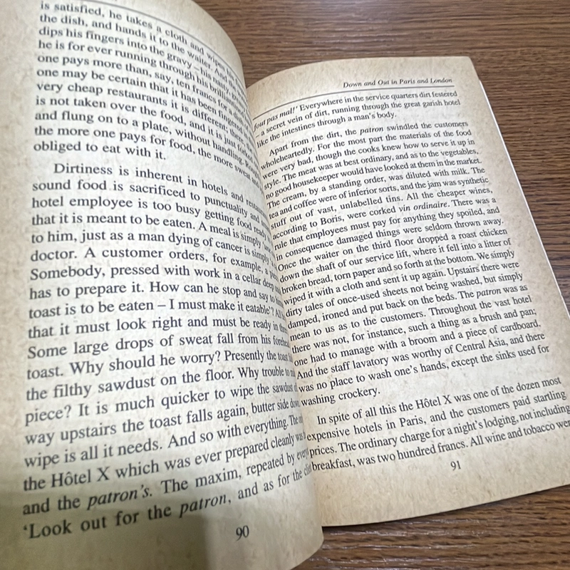 Down and out in Paris and London George Orwell 392204
