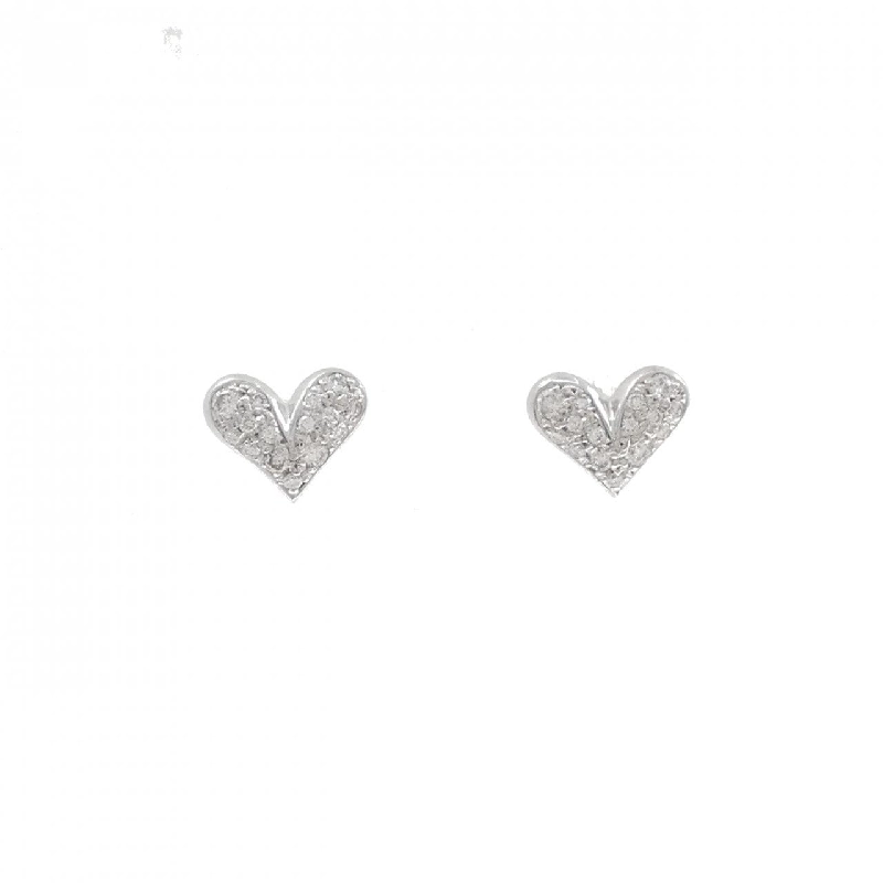 K18WG Bông tai hình trái tim kim cương 0.24CT - Hàng hiệu Chính hãng 875632