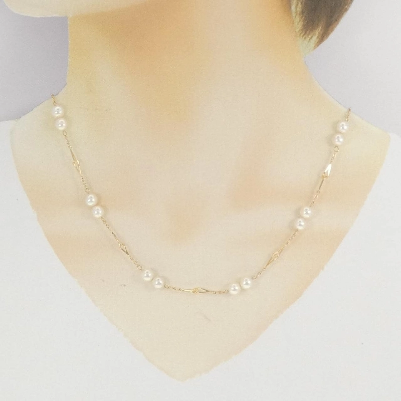 K18YG Ngọc trai Akoya Dây chuyền - Hàng hiệu Chính hãng 856719