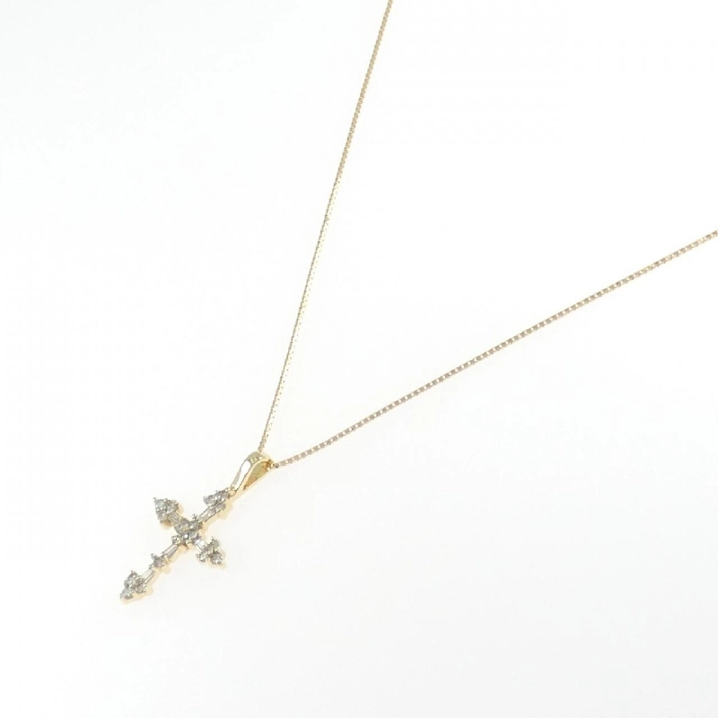 K18YG/K18WG Dây chuyền kim cương chéo 0.33CT - Hàng hiệu Authentic 862271