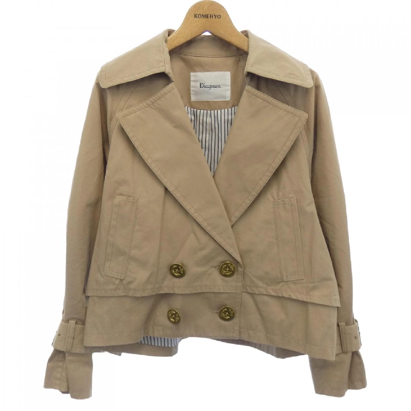 【Mã giảm giá】Diagram Áo khoác trench 640483