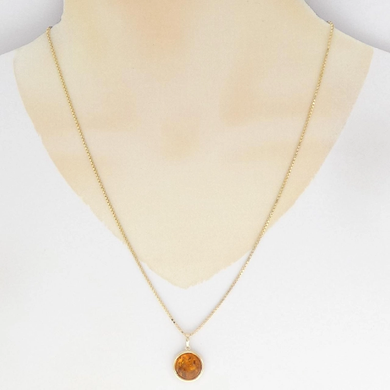 585YG Hổ phách Dây chuyền - Hàng hiệu Authentic 848062