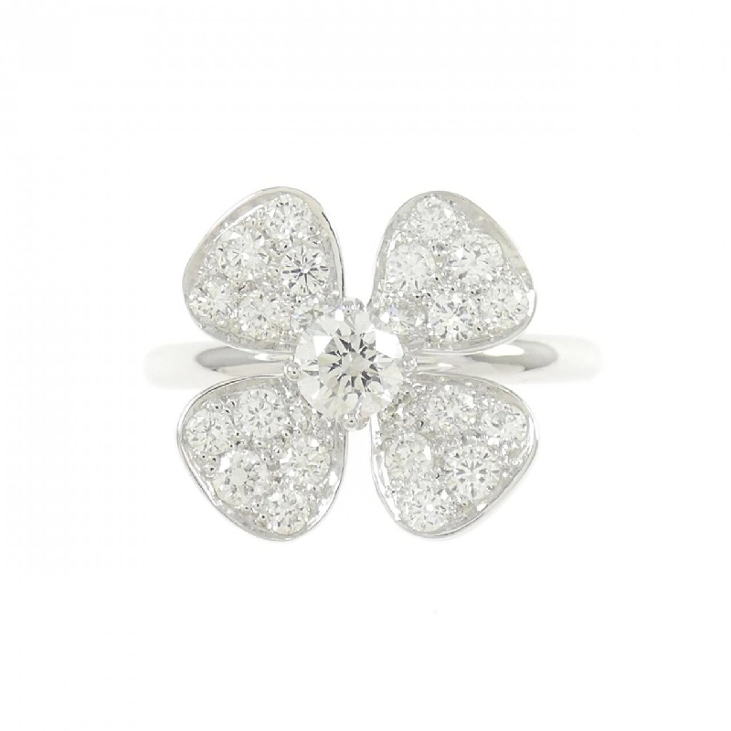 Nhẫn kim cương hoa 18KTWG 0.21CT 669897