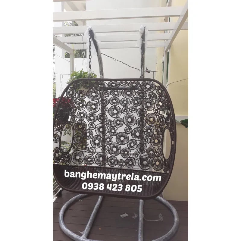Ghế xích đu đôi mây nhựa 675056