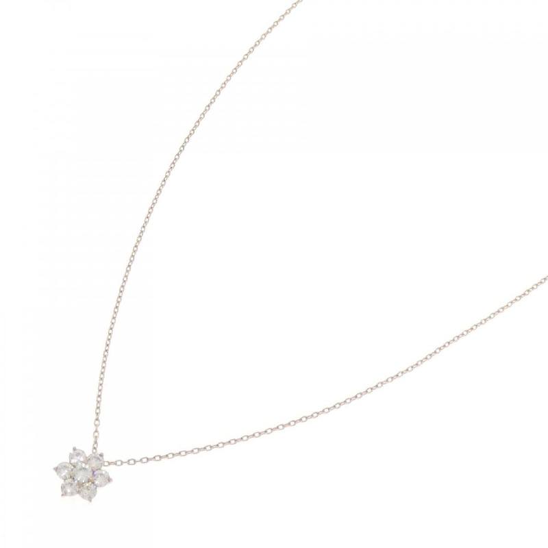 K18PG Hoa Kim Cương Dây Chuyền 0.40CT - Hàng hiệu Chính hãng 858975