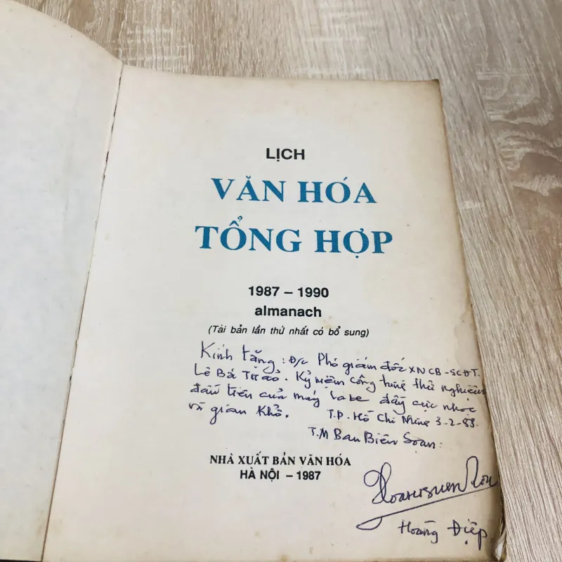 LỊCH VĂN HÓA TỔNG HỢP (ALMANACH) 1987 – 1990 970550