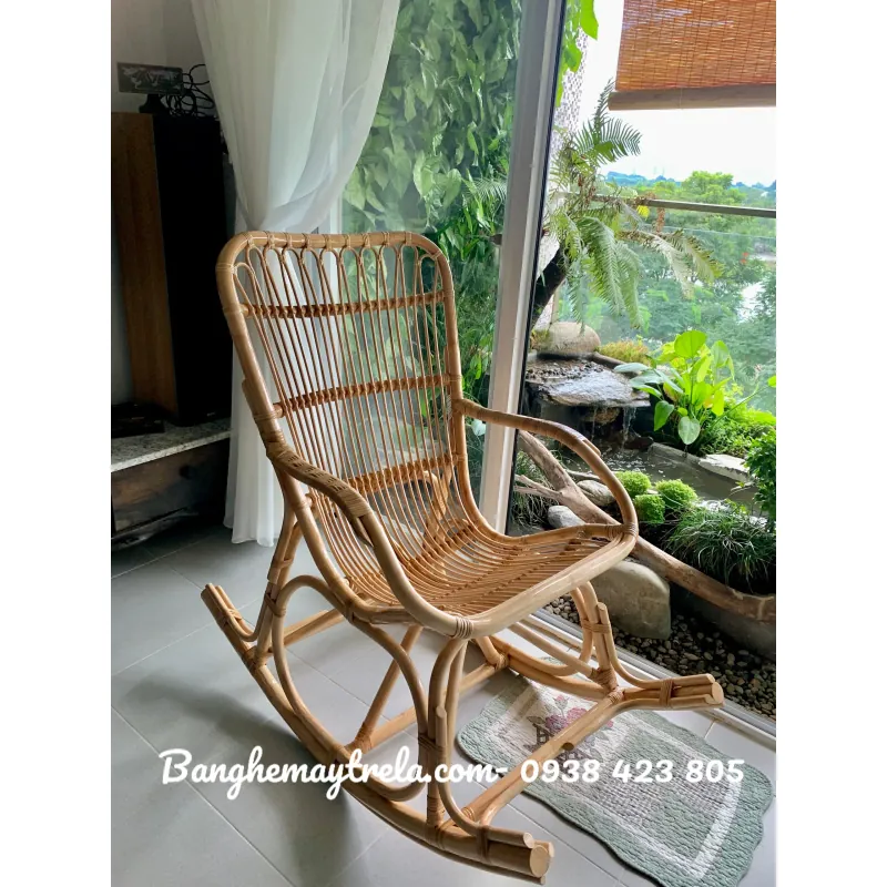 Ghế bập bênh mây tre đan 713971