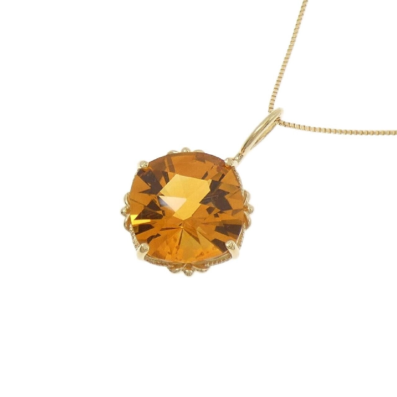 K18YG Mặt dây chuyền Citrine - Hàng hiệu Chính hãng 858856