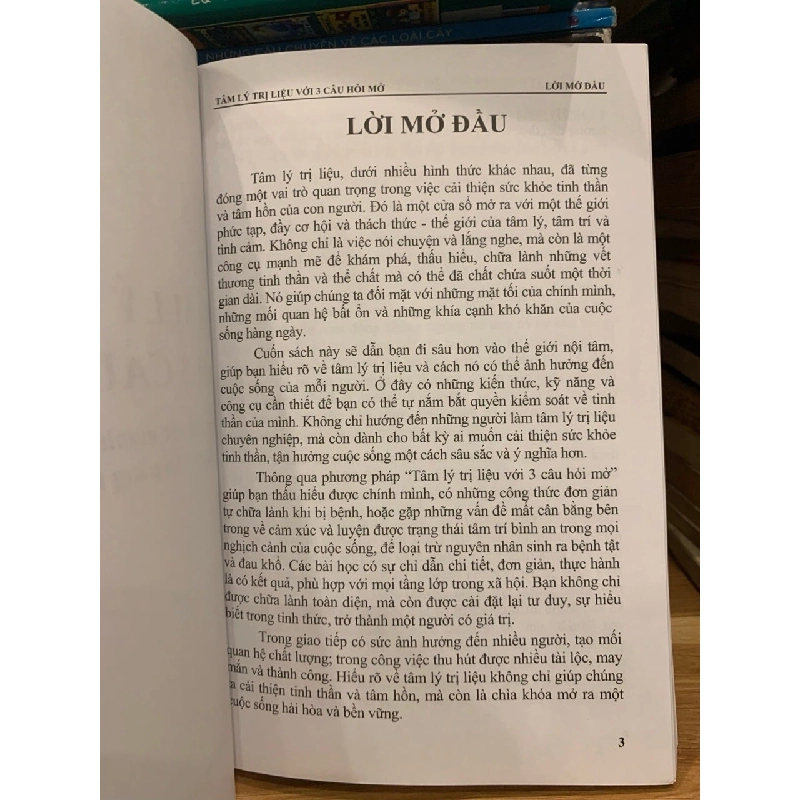 Tâm lý trị liệu với 3 câu hỏi mở -Trần Văn Cảnh 786100