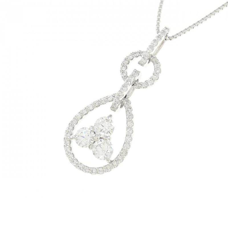 K18WG Dây chuyền kim cương 0.379CT - Hàng hiệu Chính hãng 858642