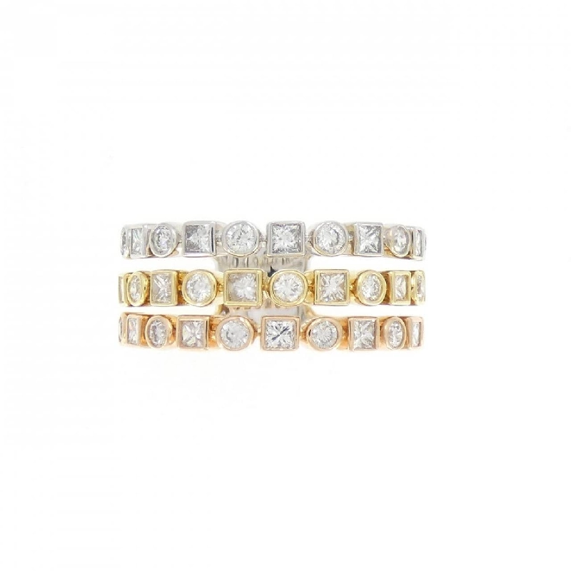 Nhẫn kim cương ba màu K18 0.88CT - Hàng hiệu Authentic 855592