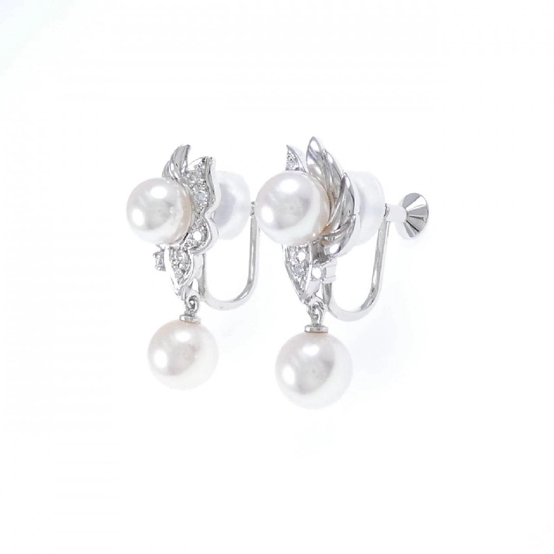 K18WG Bông tai ngọc trai Akoya - Hàng hiệu Authentic 878311